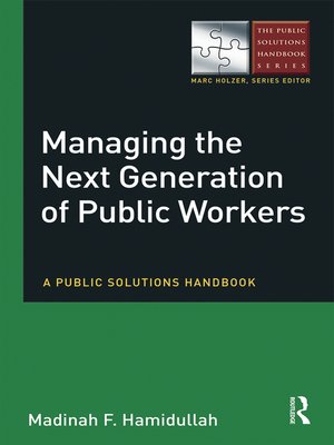 cover image of Managing the Next Generation of Public Workers